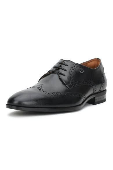 Buy Men Black Leather Formal Shoes Online - 612423 | Louis Philippe