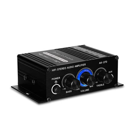QUKAN AK270 Mini Audio 2-Channel Stereo Power Amplifier Portable Sound ...