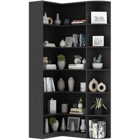 Loomie Black Book Shelf, 6 Tiers Shelf Large Tall India | Ubuy