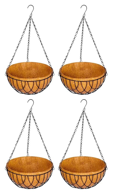 COIR GARDEN Hanging Basket Coco Gardening Flower Pots with Water ...