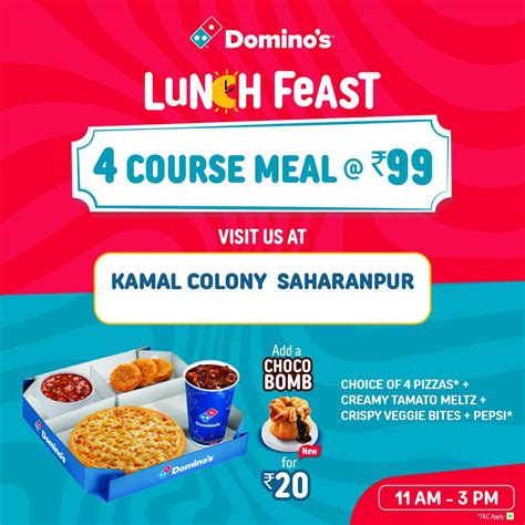 Menu at Domino's Pizza Kamal Colony, Saharanpur, Saharanpur, Shop No. 2