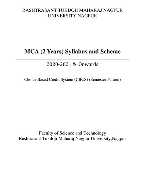 Notification Direction Syllabus and Program Outcome of MCA 28122020-19 ...
