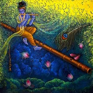 wallpics® Lord Krishna Religious Waterproof Vinyl Sticker Poster | (24 ...