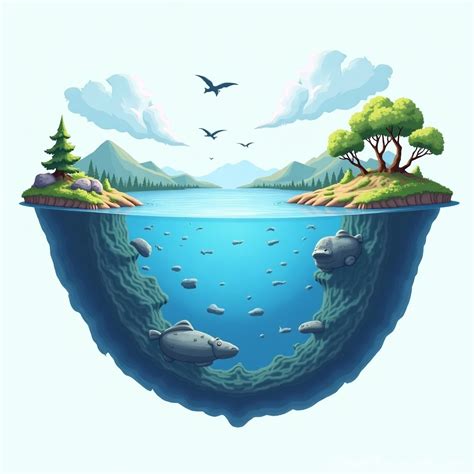 Freshwater Lake Ecosystem Art | Stable Diffusion Online