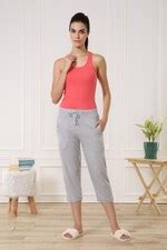 Buy Women Lt Grey Melange Solid Capri Online - 364780 | Van Heusen