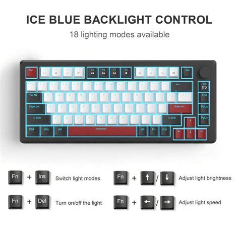 MageGee MageGee STAR75 Mechanical Gaming Keyboard with Knob Control, 75 ...