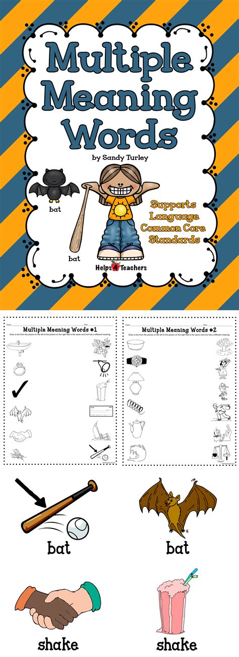 Multiple Meaning Words Worksheets - Letter Words Unleashed