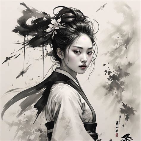 中國水墨畫 Ai 的图像结果