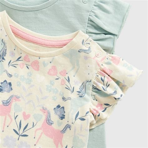 Buy Mothercare Girls Half Sleeve Round Neck Tee Fairtale Palace-Pack of ...