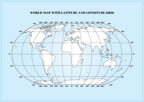 Printable World Map Latitude And Longitude - Template Free Printable