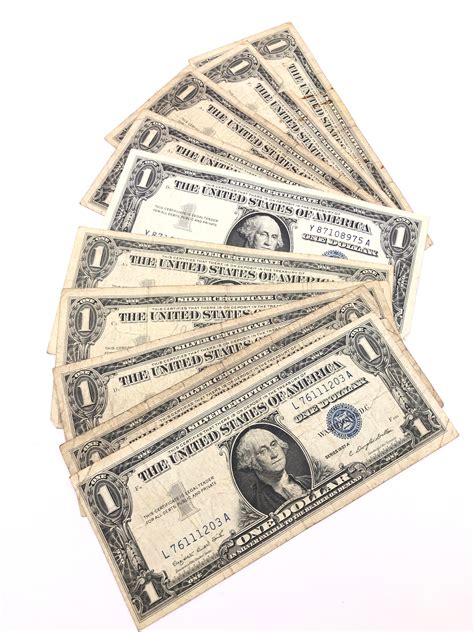 Lot - 10pc Misc. 1957 $1 Silver Certificates