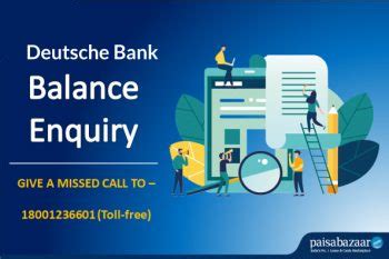 Deutsche Bank Balance Enquiry by Number,Missed Call,SMS,Netbanking