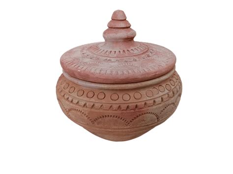 Buy RUKDA Pokharan Pottery Handcrafted Earthen Curd Pot, Traditional ...