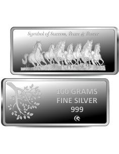 Buy 100 Gm Silver Gold Silver Coin Bar Online at Low Price in India Today