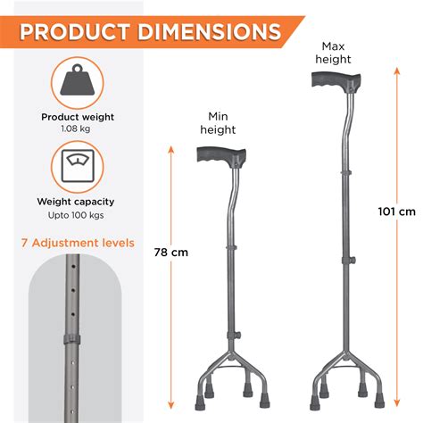 Buy 4 Leg Walking Stick Online – Vissco Next