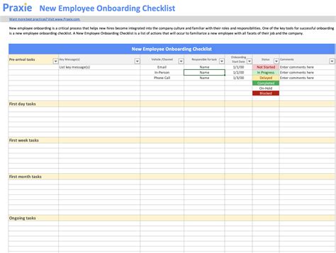 New Employee Onboarding Checklist - Human Resources Software Online Tools