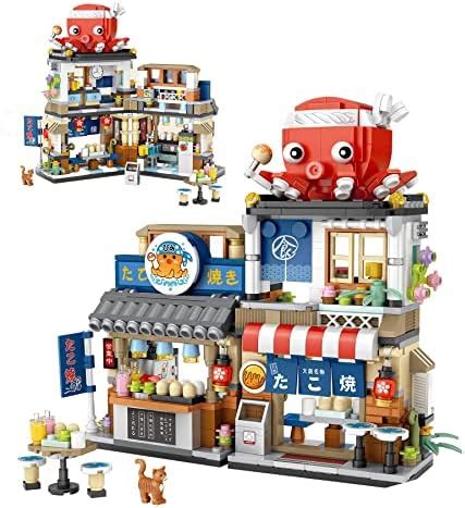 Mini Building Blocks Toys - Japanese Street View Takoyaki Shop, MOC ...