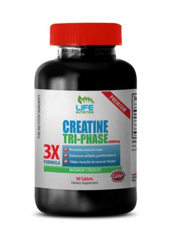 LIFE Nutrition Organic 5000mg Pyruvate Creatine Tri-Phase Super India ...