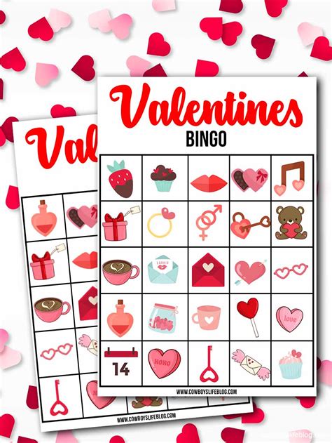 Printable Valentine's Day Bingo Cards - A Cowboys Life