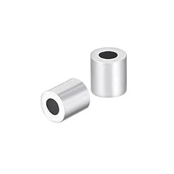 uxcell M2 Aluminum Sleeve Single Tube Crimp 2mm(5/64 In) Steel Wire ...