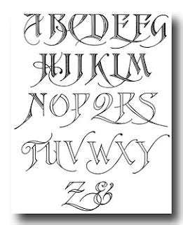 Calligraphy Alphabet : printable calligraphy alphabet