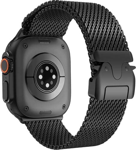 Croiky Parachute Buckle Stainless Steel Metal Straps Compatible With ...