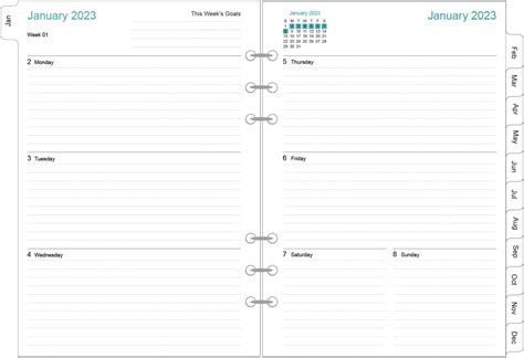 Buy 2023 Weekly & Monthly Planner Refill, Runs from January 2023 to ...