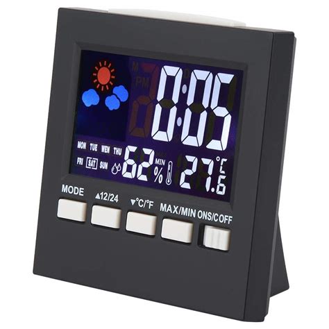 Buy Hygrometer, Stable Practical Digital Alarm Clock Dual Power Supply ...