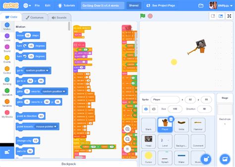 Image result for Getting Over It Scratch Game