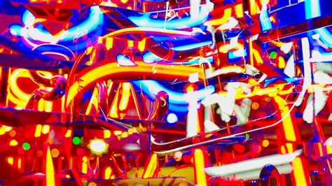 Download wallpaper 1366x768 neon, light, colorful, bright, abstraction ...