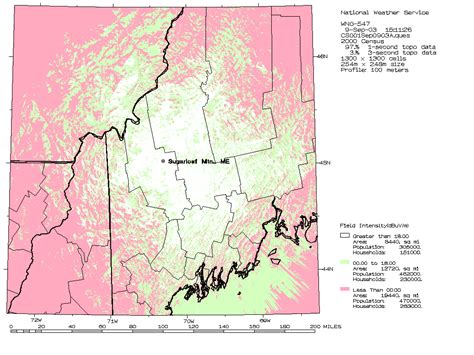 Sugarloaf NOAA Weather Radio Coverage Map