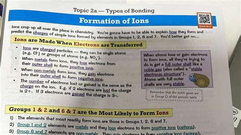 Topic 2a: Types of Bonding and Ionic Formation Quick Quiz (Chemistry ...