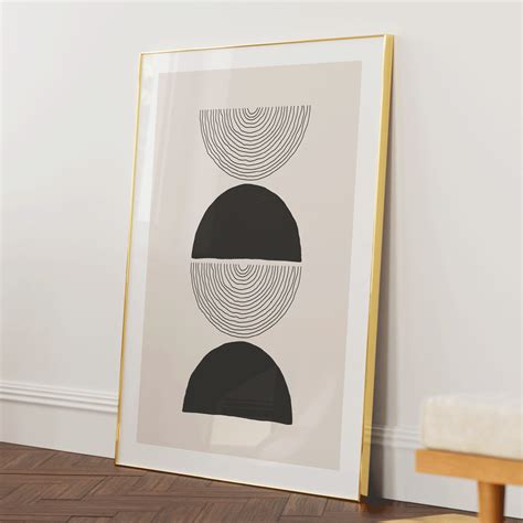 Black & White Geometric Drawing Poster Print – Nook At You