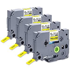 Replace Brother PTouch Labels Tape TZe631 TZ631,1/2 Inch(12mm) W x 26.2 ...