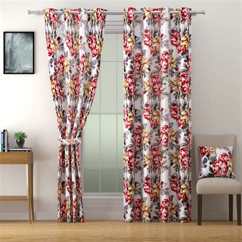 Buy SWAYAM Omega Set of 2 Printed Room Darkening Door Curtains from ...