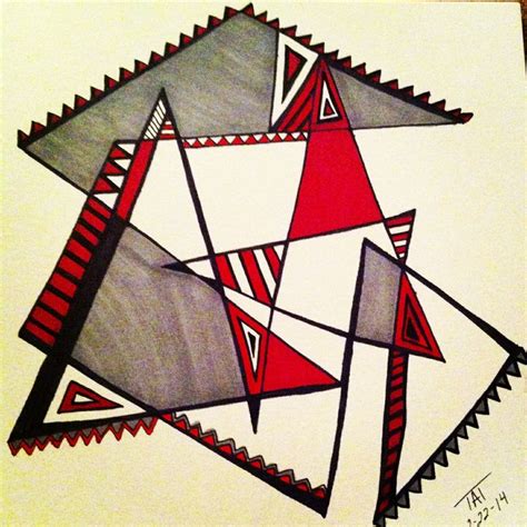Triangle scribble doodle TAT Art | Doodles, Doodling, Triangle