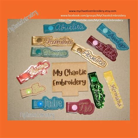 4x4 Set of 12 Hispanic Family Endearment Names Name Keyfob Snaptab ...