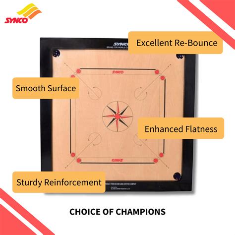 Buy Synco Sellora 4mm Full Size Carrom Board Online – Synco Sports