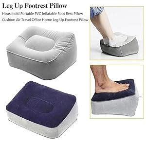 YAGZON Inflatable Foot Rest Pillow Portable Cushion Ottomans Leg Feet ...