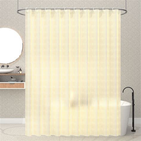 Kuber Industries Leaf Design PVC Shower Curtain with 8 Hook|Size 7 Feet ...