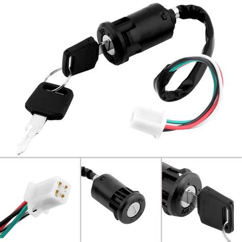 3 Wire Ignition Switch Key for 50cc 70cc 90cc 110cc 150cc 200cc 250cc ...