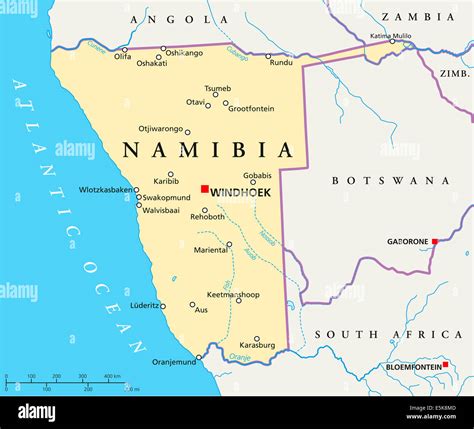 Namibia map hi-res stock photography and images - Alamy