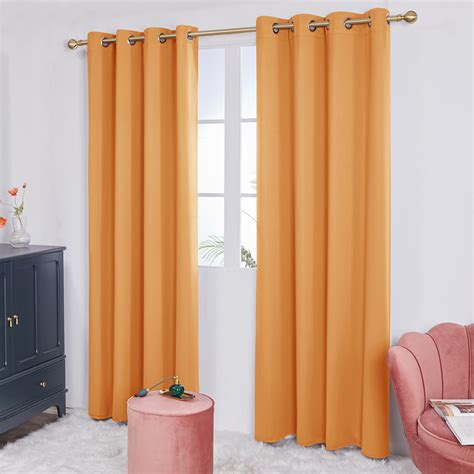 Ebern Designs Room Darkening Thermal Insulated Curtains Drapes (Set of ...