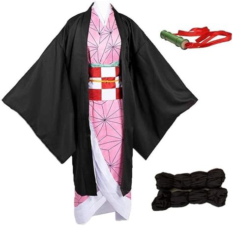 ZSTO Kamado Nezuko Costume for Children,Anime Demon Slayer Cosplay ...