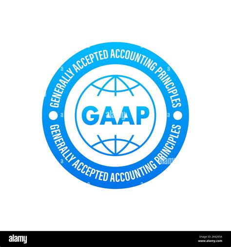 GAAP - generally accepted accounting principles label icon, badge ...