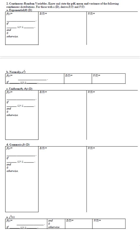 Image result for Continuous Random Variable PDF