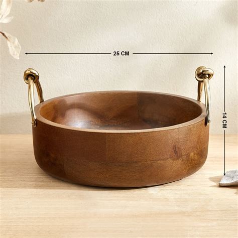 Buy Nuqta Roi Wooden Bowl - Large from Home Centre at just INR 1999.0