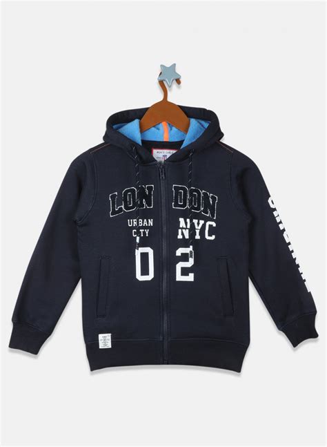 Buy Boys Navy Blue Printed Sweatshirt Online in India - Monte Carlo