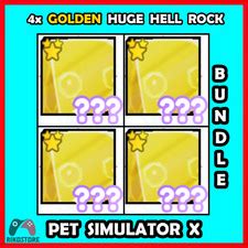 Buy Roblox Pet Simulator X - 4x Golden Huge Hell Rock Online at Lowest ...