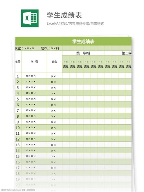 学生成绩及格率分析表Excel模板下载_熊猫办公
